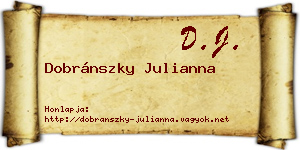 Dobránszky Julianna névjegykártya