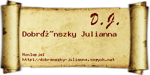 Dobránszky Julianna névjegykártya