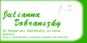 julianna dobranszky business card